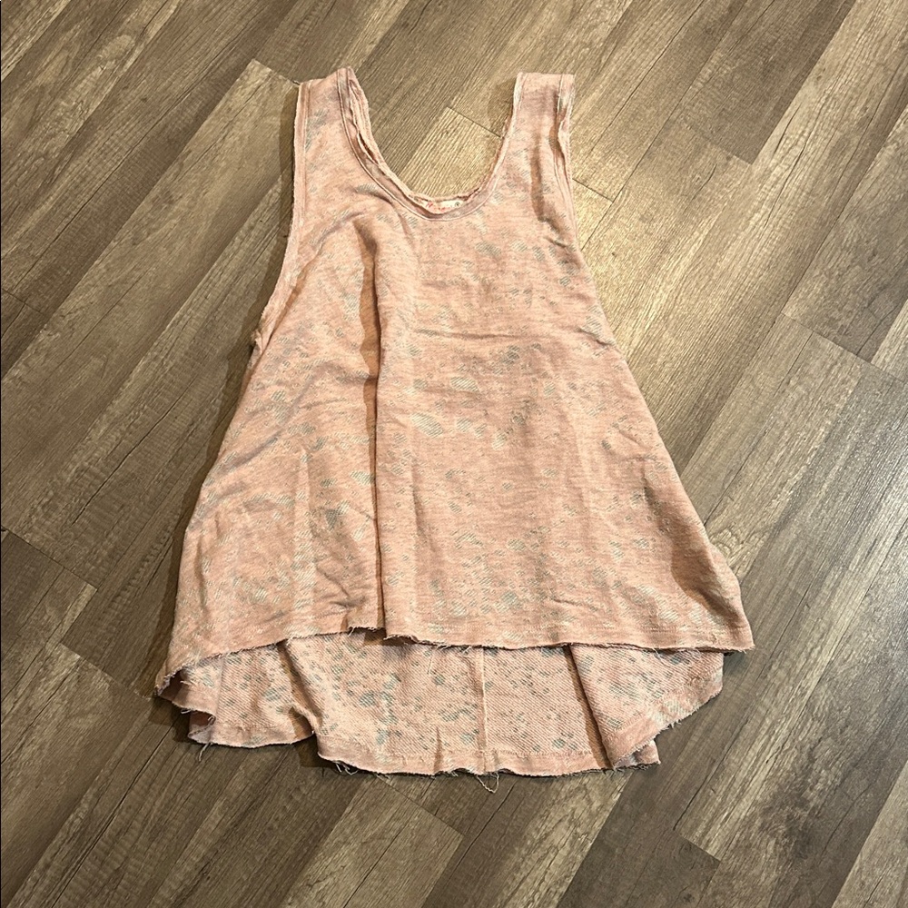 NEW Anthropologie Maronie Light Pink Flowy Oversized Burnout Tank Top - Picture 5 of 12